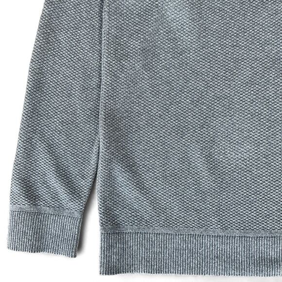 Lululemon Mens 1/4 Zip Sweater XXL Grey Textured Knit Coolmax Organic Cotton - Picture 5 of 10